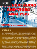 Forensic Audio and Video Analysis: Prepared By: Raymond Rolin D. Hilado Mscje 1