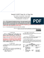 Sample IJASEIT Paper For A4 Page Size: First Author, Second Author, Third Author