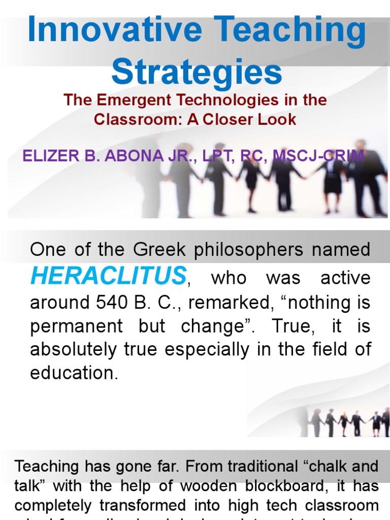 Innovative Teaching Strategies Overview | PDF | Learning | Learning ...