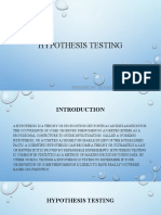 Hypothesis Testing: Prepared By: Raymond Rolin D. Hilado Ms Cje 2
