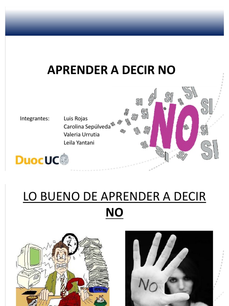 Aprender A Decir No | PDF, image size:768x1024
