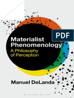 DeLanda, Manuel Materialist Phenomenology