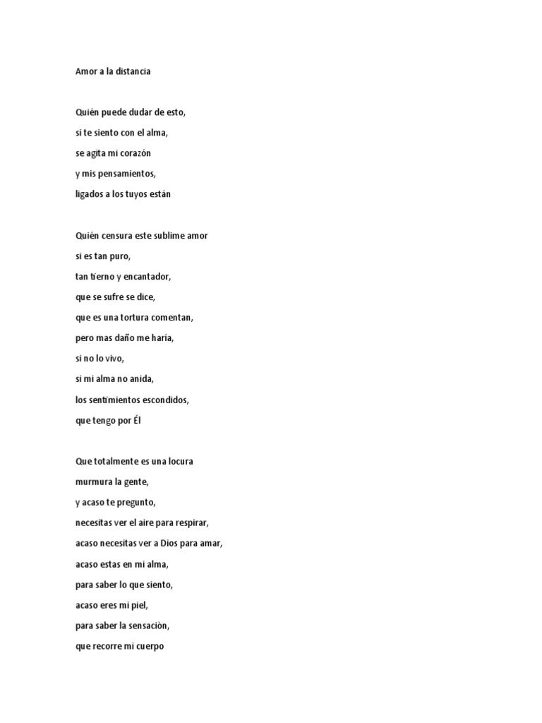 Amor A La Distancia | PDF | Amor