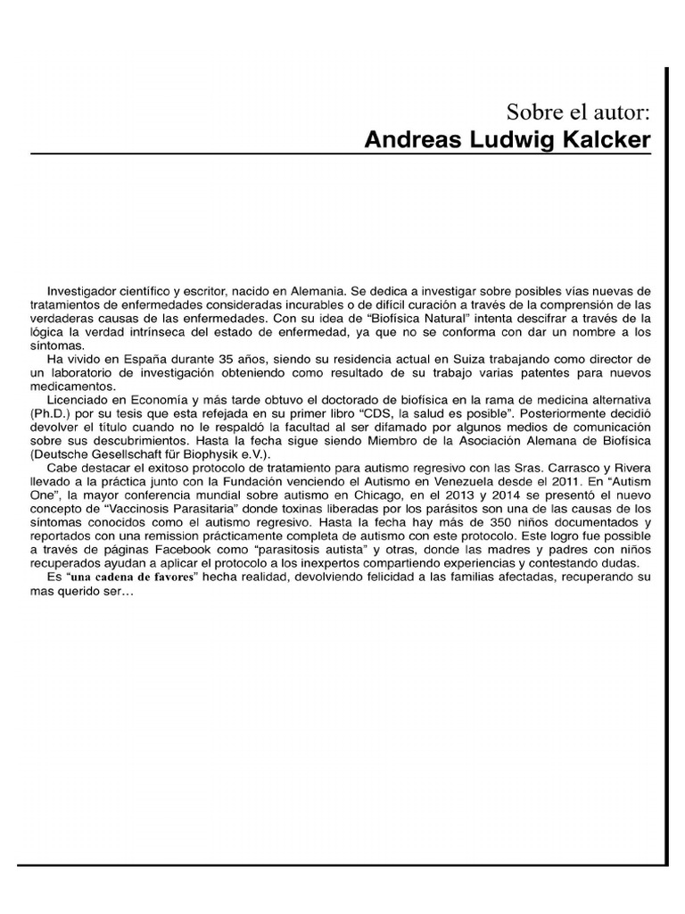 Salud Prohibida - Incurable era ayer. Andreas Kalcker – Ruanova Health