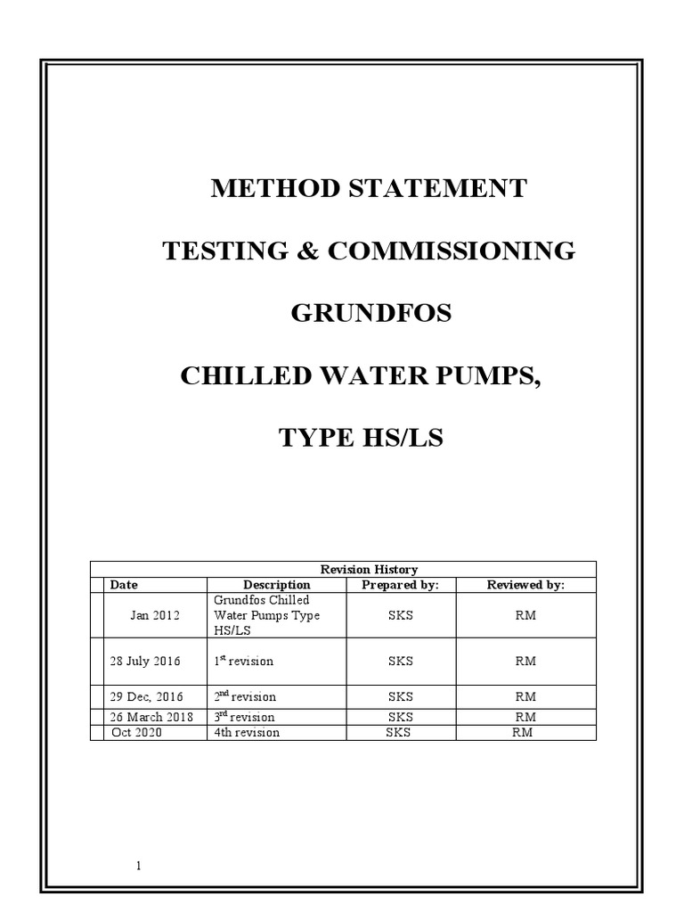 Chilled Water Pump Commissioning Guide | PDF | Pump | Valve