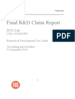 R&D Example Report - XYZ Limited