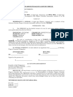Deed of Absolute Sale of a Motor Vehicle - Hill