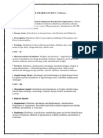 Pharmaceutics Sem 1 Syllabus