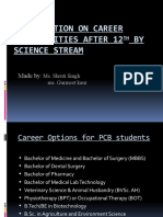 Presentation On Career Opportunities After 12th by Science