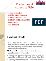 Formation of The Contract of Sale