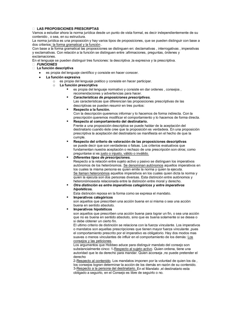 Proposición Prescriptiva y Normas | PDF | Legislación | Fuentes del derecho