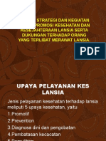 Isu-Isu Strategi Kegiatan Promosi Kesehatan Dan Kesejahteraan Lansia