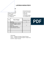 Format Pelaporan Harian Penyelenggaraan Pos Pelayanan Kesehatan Mudik 1 Mei 2022