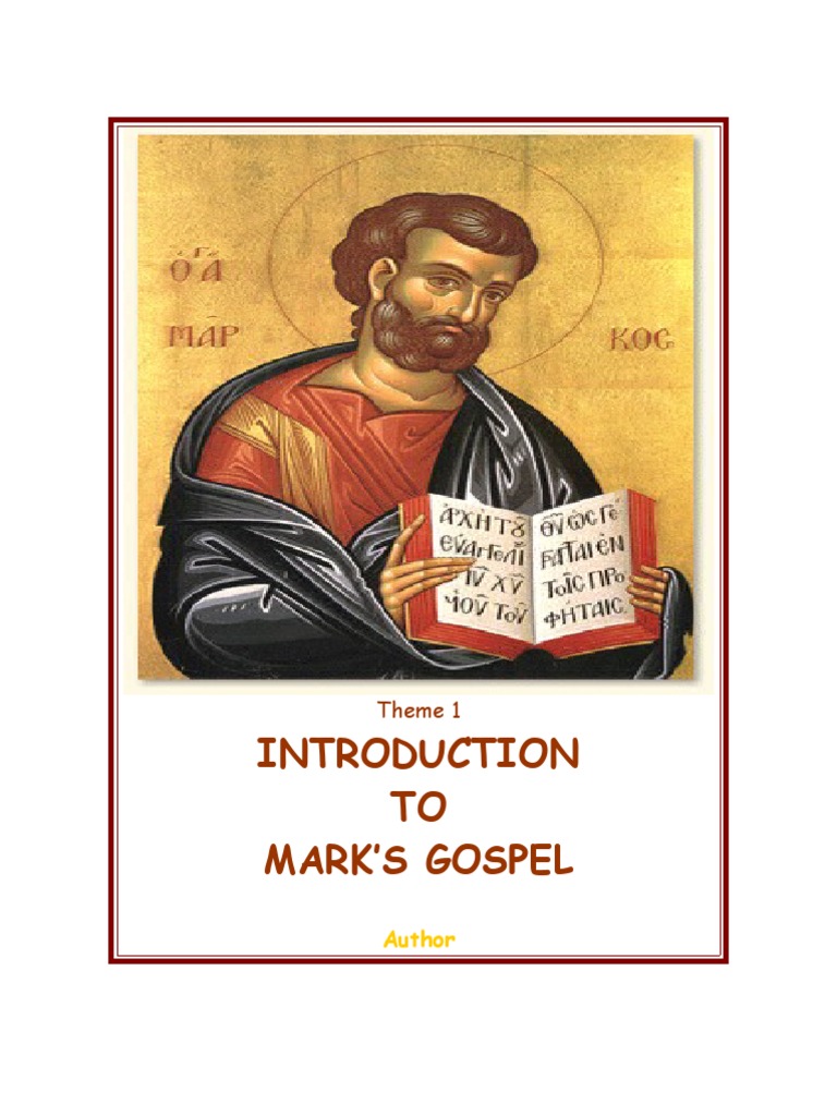 Introduction To Mark S Gospel Pdf Gospel Of Mark Gospels