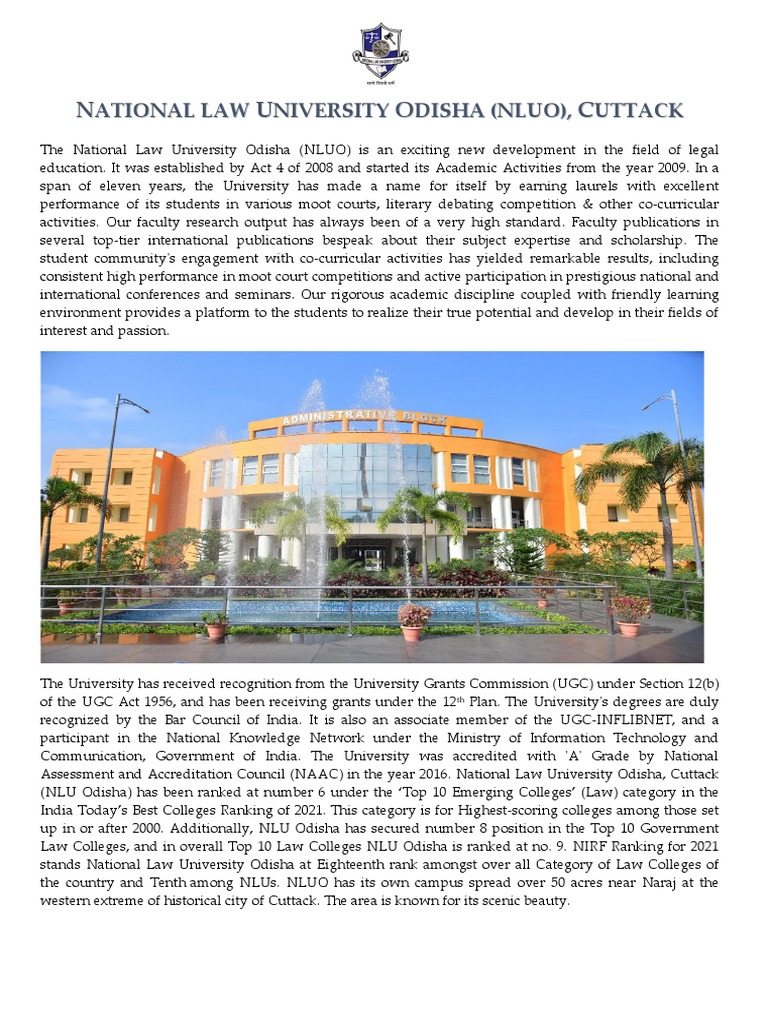 NLUO | PDF | University | Fee