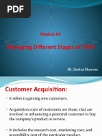 Managing Different Stages of CRM: Dr. Savita Sharma