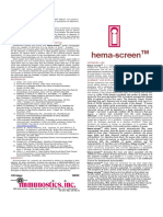 Hema-Screen: Limitation of The Procedure
