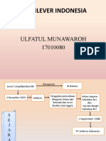 Pt. Unilever Indonesia: Ulfatul Munawaroh 17010080