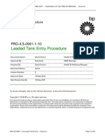 BP Leaded Tank Entry Procedure