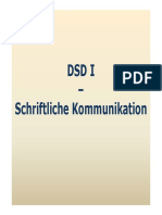 DSD I Schriftliche Kommunikation - 1