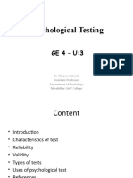 Psychological Testing Guide