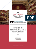 Master in Performing Arts Management: Politecnico Di Milano School of Management