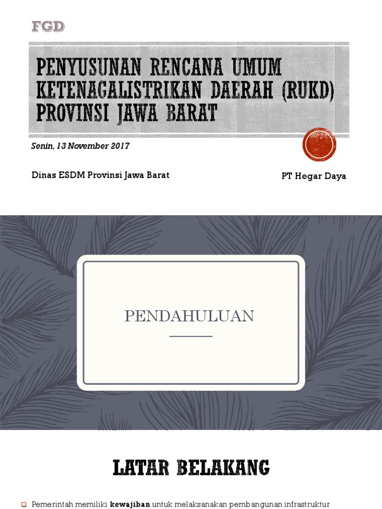 Rencana Umum Ketenagalistrikan Daerah | PDF