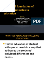 Historical Foundation of Special and Inclusive Education