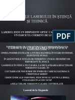 Aplicaţii Ale Laserului În Ştiinţă Şi Tehnică