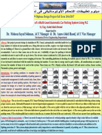Design and Simulation of A Multi-Level Automatic Car Parking System Using PLC