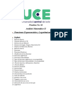 Practica No. 02 - Funciones Exponenciales y Logaritmicas - Mayo - Agosto 2022