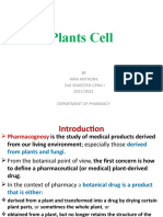Plants Cell: BY Ayaa Anthony. 2Nd Semester-Cpha I 2021/2022 Department of Pharmacy