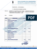 Cotizacion - Proyectos, Consultoria en Ingenieria Sanitaria