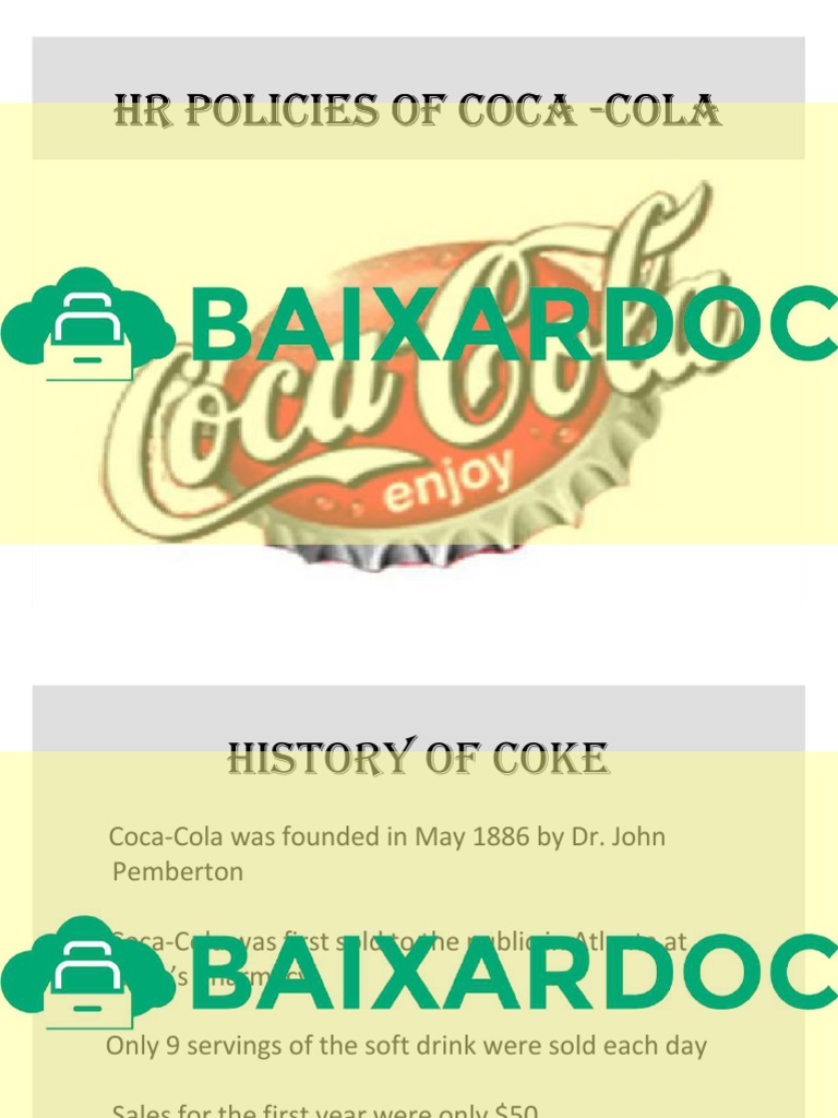 HR Policies of Coca Cola | PDF | Coca Cola | The Coca Cola Company