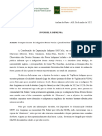 Desaparecimento de Indigenista e Jornalista Inglês