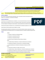 Centro de Metrología TEMARIO "Curso Práctico de Calibración de Pesas, Balanzas y Básculas"