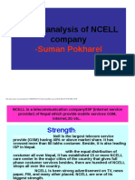 SWOT Analysis of NCELL Company: - Suman Pokharel