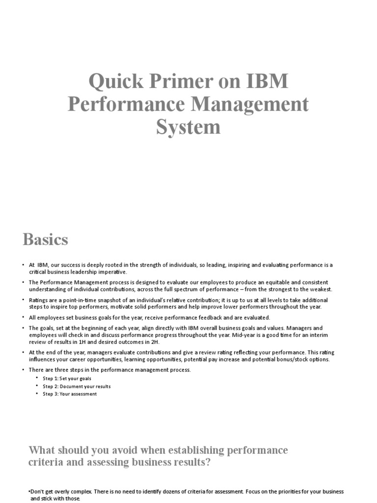 IBM Performance Management Overview | PDF | Cognitive Science ...