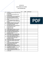 Daftar Tilik Audit Internal