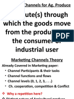 The Route(s) Through Which The Goods Move From The Producer To The Consumer or Industrial User
