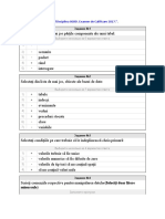 minuscule) : Тест: "Disciplina SGBD. Examen de Calificare 2017."