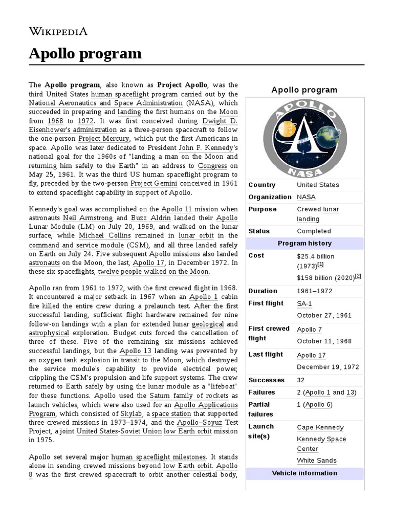 Apollo Program | PDF | Apollo Program | Apollo Lunar Module