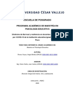 Relación Burnout-Resiliencia Docentes COVID