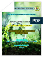 GUÍA DE ESTUDIO - Unidad # 2 - Modelo Del Desarrollo Económico - Mayo 2022