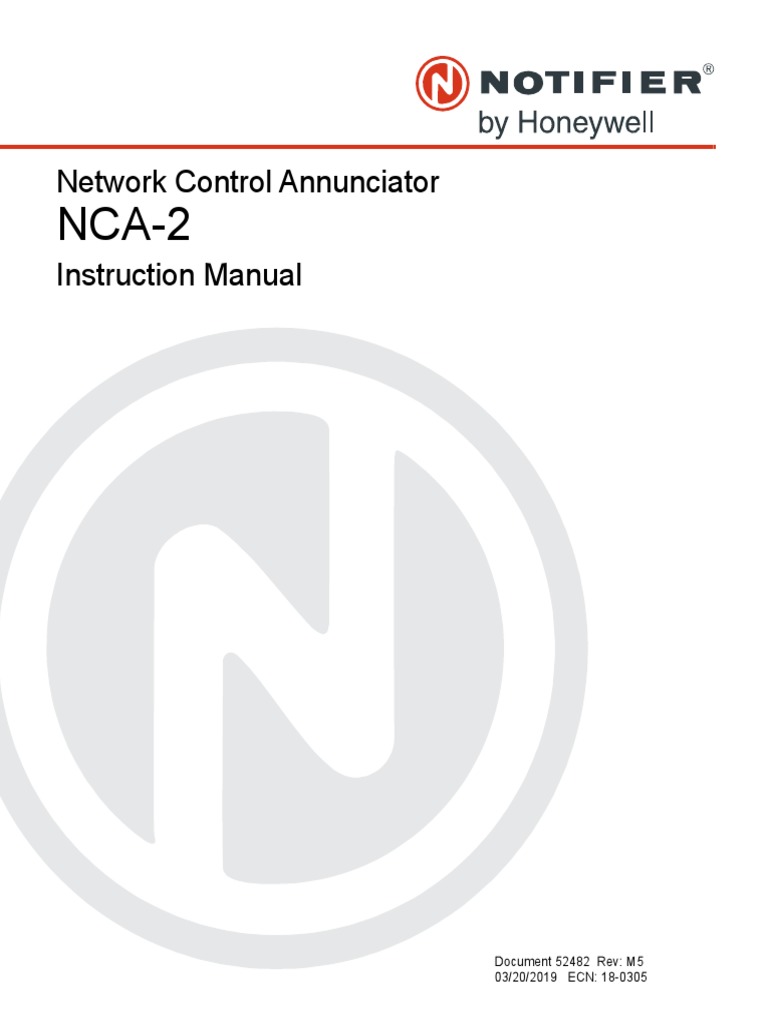 Network Control Annunciator Instruction Manual Document 52482 Rev M5