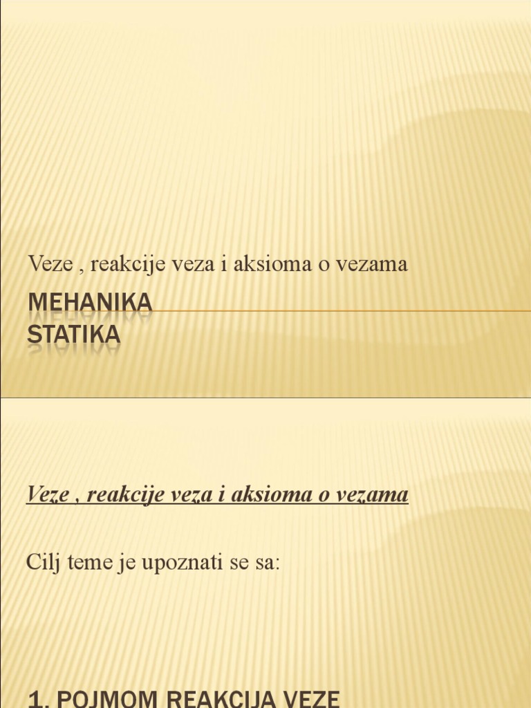 Veze I Reakcije Veza | PDF