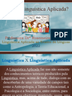 O Que É Linguística Aplicada - 5.período LETRAS 1.aula