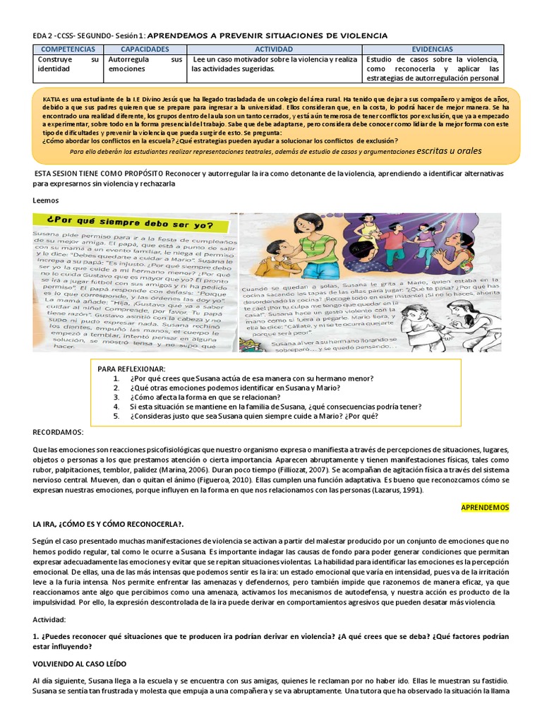 Prevención de la violencia y la ira | PDF | Ira | Las emociones