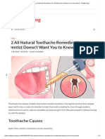 12 All Natural Toothache Remedies Your Dentist Doesn’t Want You to Know About - Healthy Blog