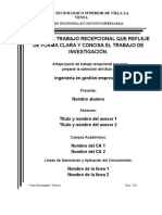 Plantilla de Anteproyecto